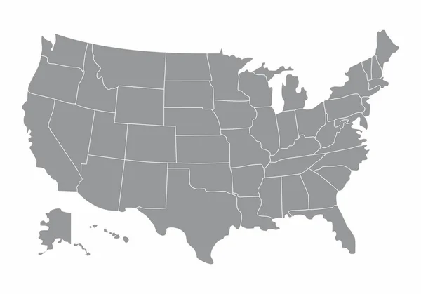 Usa mappa illustrazione — Vettoriale Stock