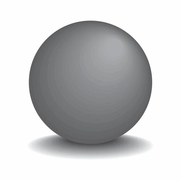 Esfera de metal cinzento — Vetor de Stock