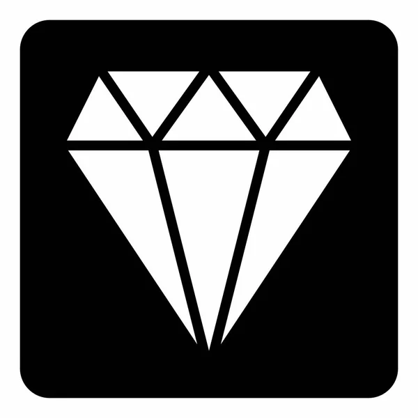 Illustrazione icona diamante — Vettoriale Stock