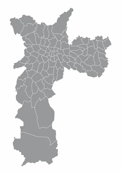 Сан-Паулу Сіті сірий карта — стоковий вектор