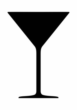 Kokteyl cam koyu siluet