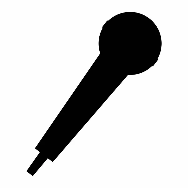 Microphone silhouette sombre — Image vectorielle