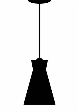 Aydınlatma armatürü koyu siluet