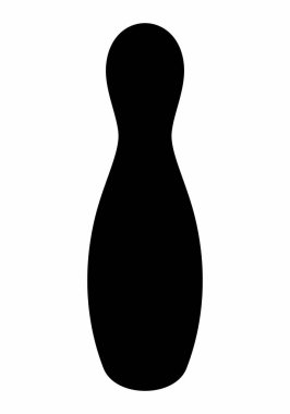 Bowling pin koyu siluet
