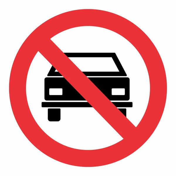 Kein Verkehrszeichen für Autos — Stockvektor