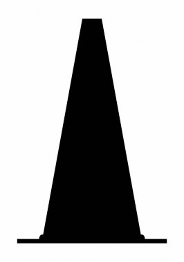 Trafik konisi koyu siluet