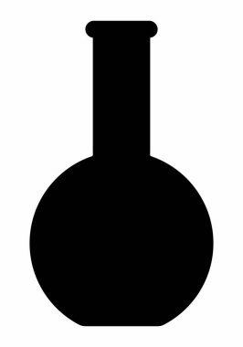 Laboratuvar şişekoyu siluet