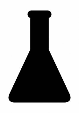 Erlenmeyer koyu siluet