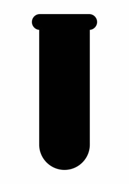 Test tüpü koyu siluet