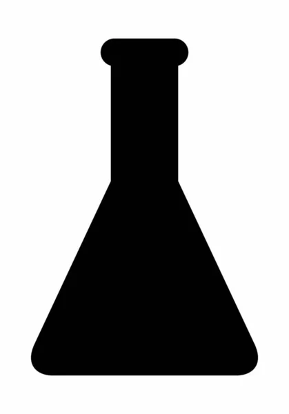 Erlenmeyer silueta oscura — Archivo Imágenes Vectoriales