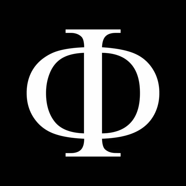 Ελληνικό σύμβολο του Φι — Διανυσματικό Αρχείο