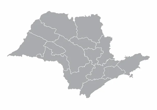 São Paulo Statens regionkarta — Stock vektor