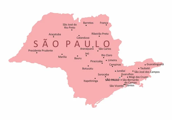 Sao Paulo Estado ilustración — Vector de stock