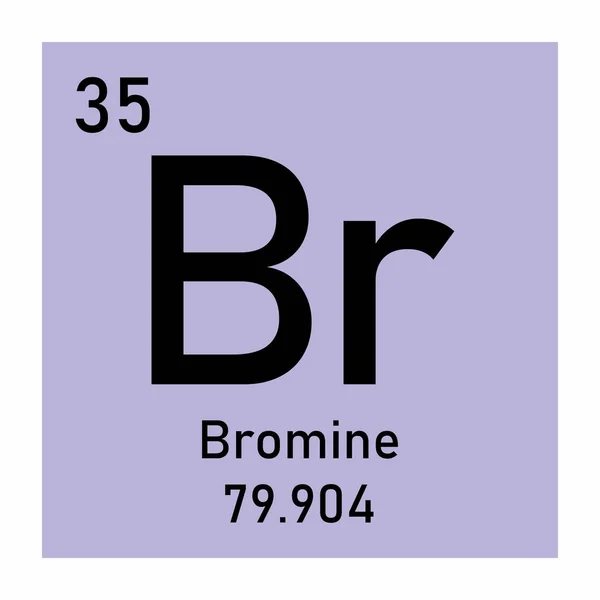 Bromo símbolo químico — Archivo Imágenes Vectoriales