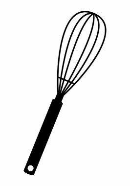 Hand mixer dark silhouette clipart