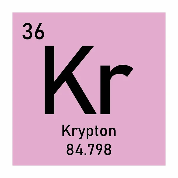 Símbolo químico de Krypton — Vetor de Stock