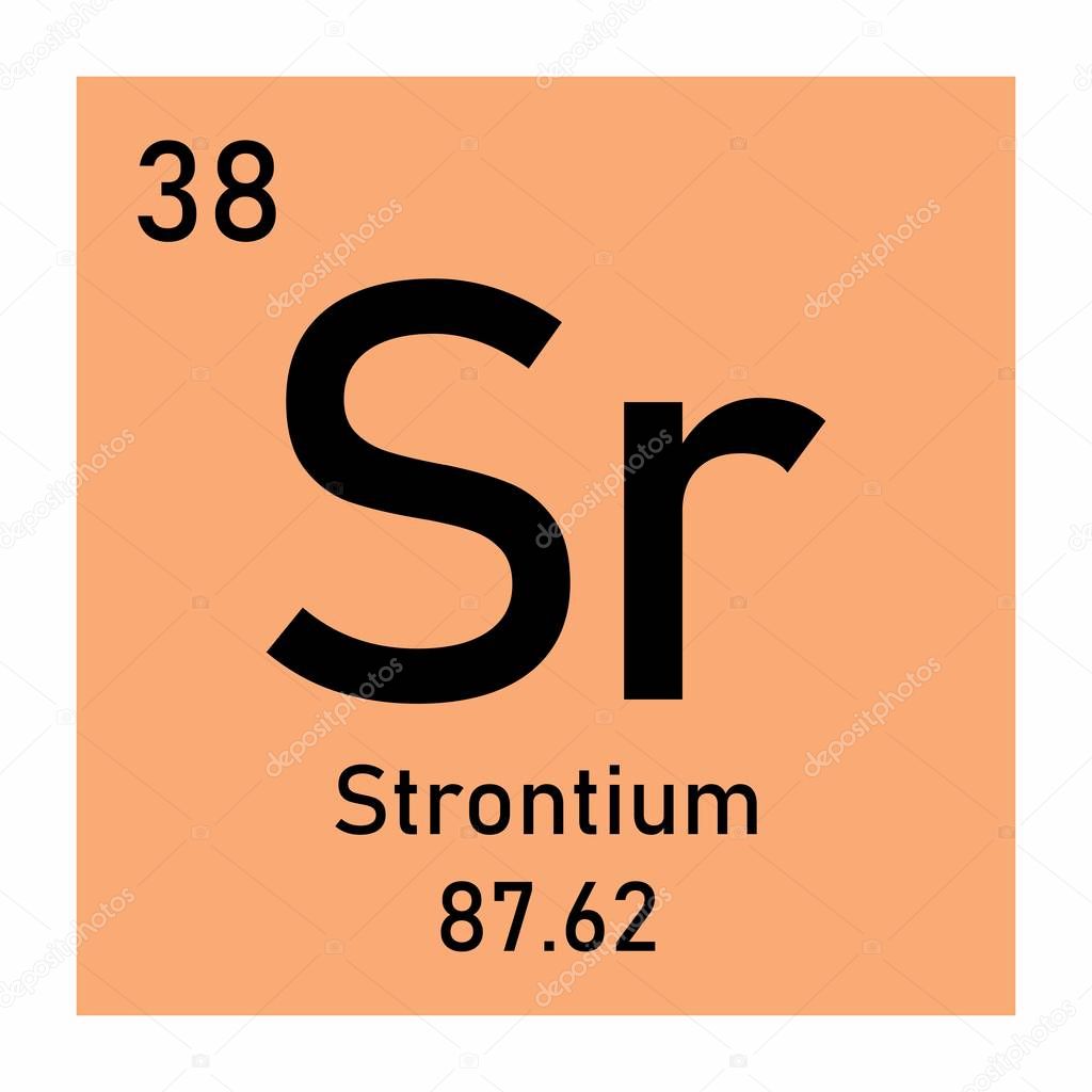 Strontium chemical symbol