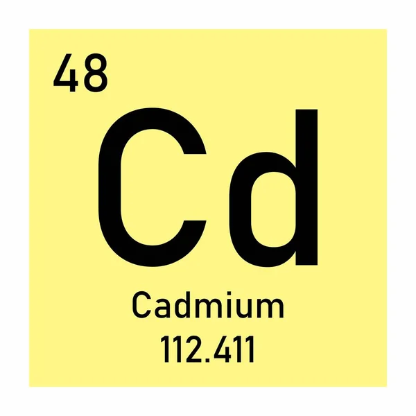Simbolo chimico del cadmio — Vettoriale Stock