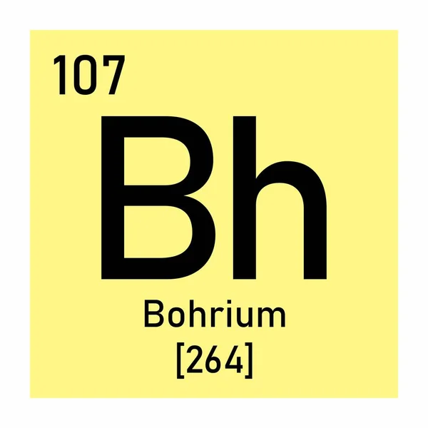 Símbolo químico de Bohrium — Archivo Imágenes Vectoriales