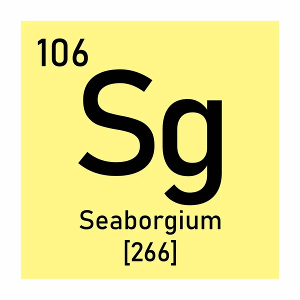 Seaborgium kémiai szimbólum — Stock Vector