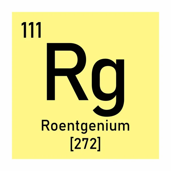 Roentgenium kémiai szimbólum — Stock Vector