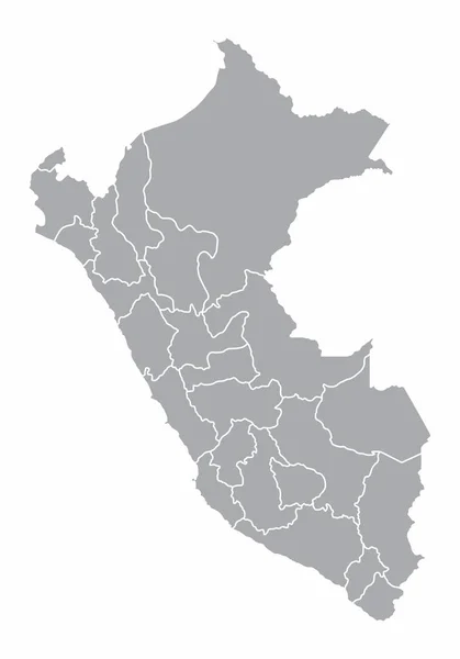 Перу карта провінцій — стоковий вектор