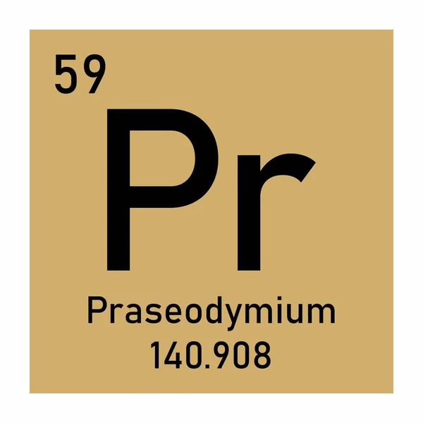 Praseodymium kemisk symbol — Stock vektor