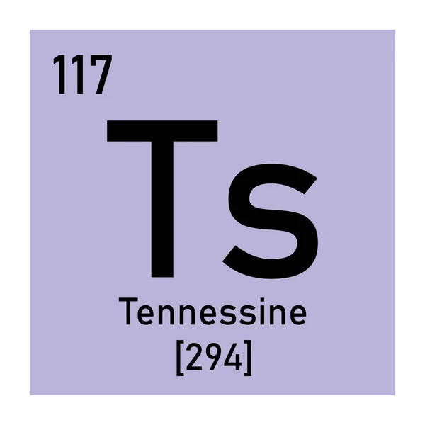 Tennessine kémiai szimbólum — Stock Vector