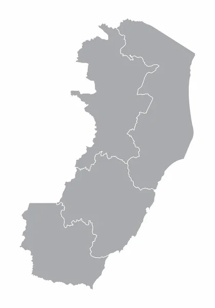 Espirito Santo State regions map — Stock Vector