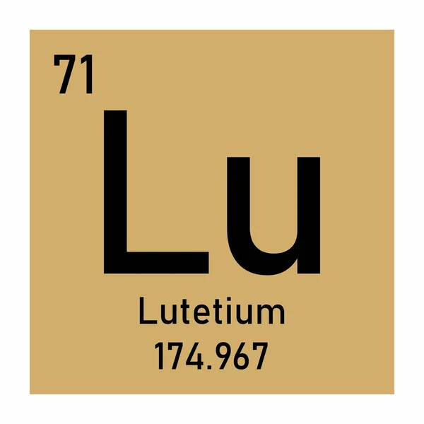 Lutetium kemisk symbol — Stock vektor