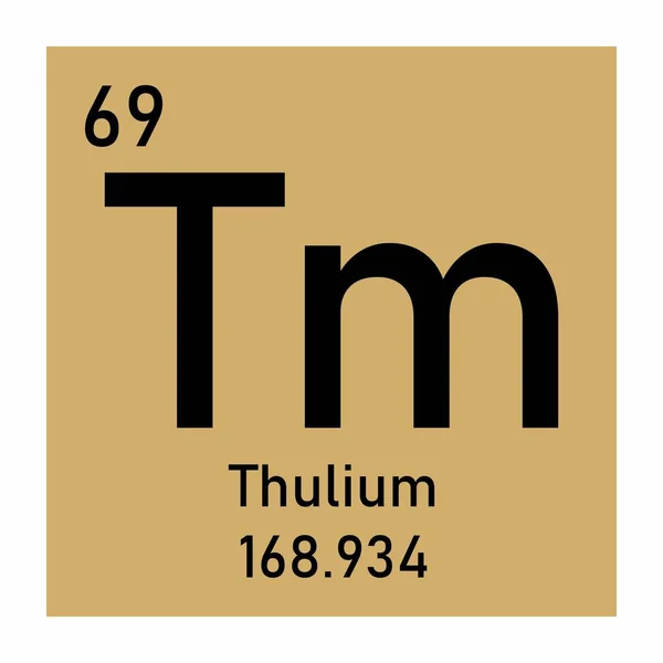 Thulium simbolo chimico — Vettoriale Stock