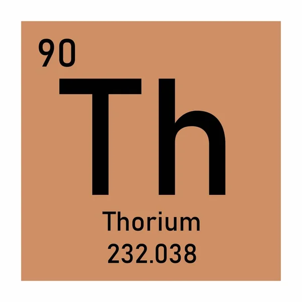 Thorium simbolo chimico — Vettoriale Stock