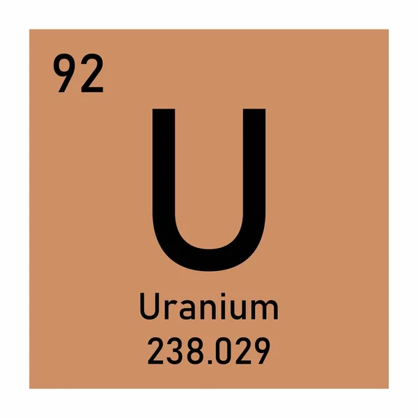 Símbolo químico de urânio —  Vetores de Stock
