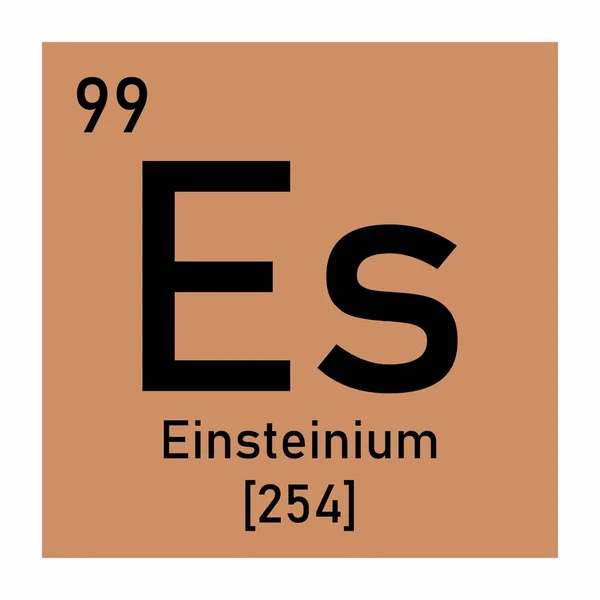 Chemisches Symbol einsteinium — Stockvektor
