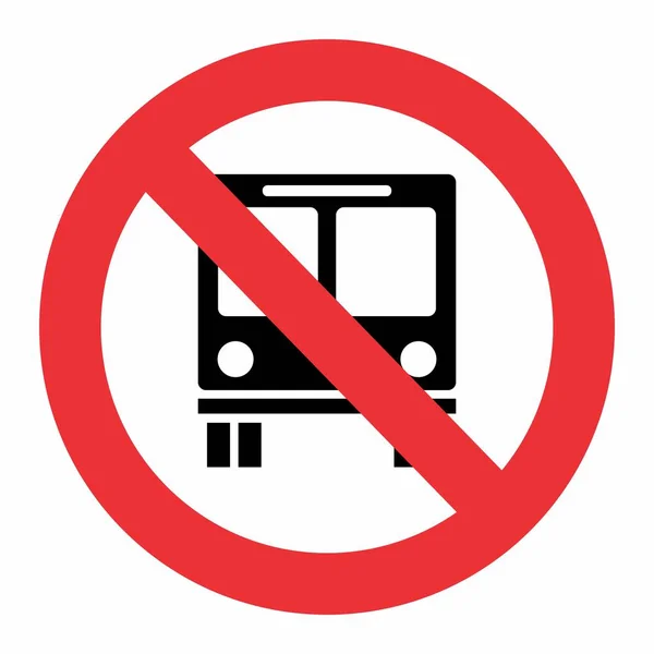 Kein Busverkehrsschild — Stockvektor