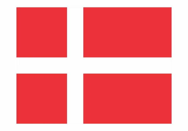 Ilustrace vlajka Dánsko — Stockový vektor