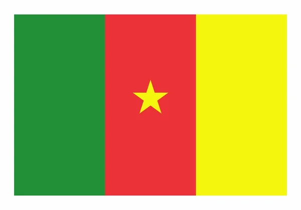 Illustration drapeau Cameroun — Image vectorielle