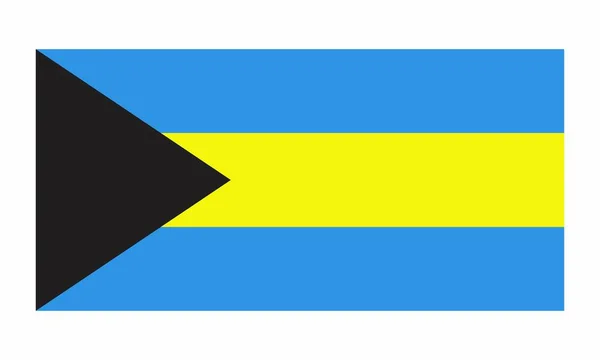 Illustration zur Bahamas-Flagge — Stockvektor