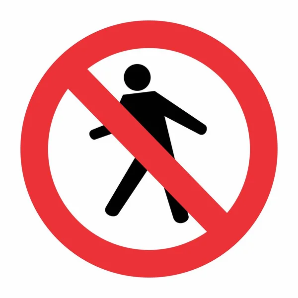 Geen verkeersbord voor voetgangers — Stockvector