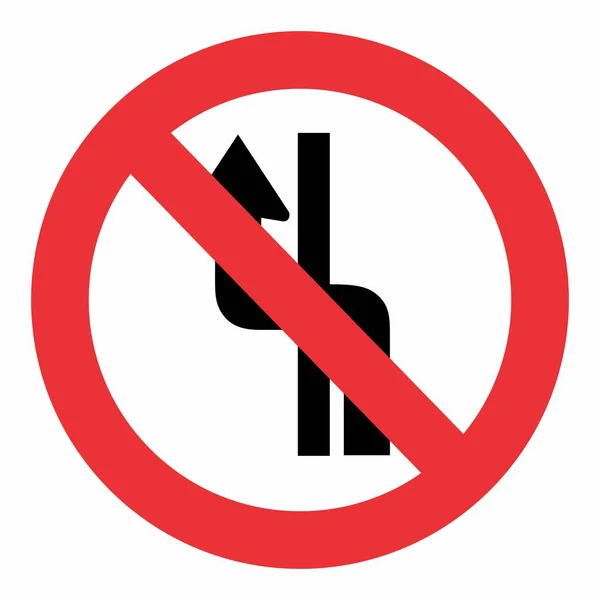 Kein Spurwechsel-Verkehrszeichen — Stockvektor