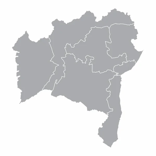Mapa das regiões do Estado da Bahia — Vetor de Stock