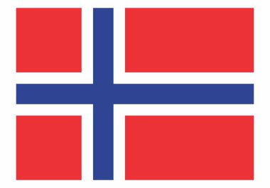 Norveç bayrağı illüstrasyon