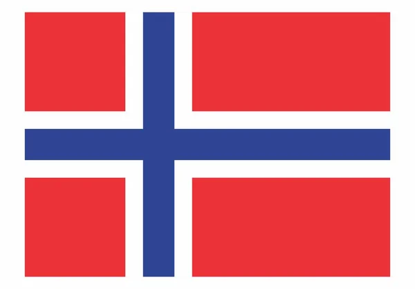 Illustration drapeau Norvège — Image vectorielle