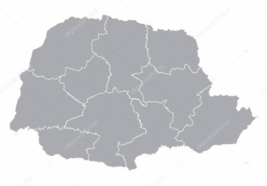 Parana State regions map