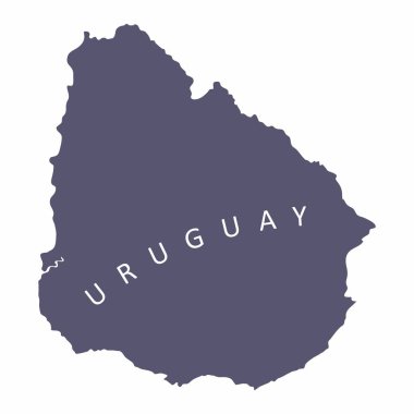 Uruguay siluet haritası