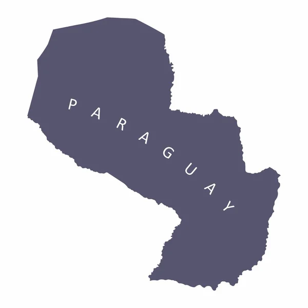 Paraguay Silhouette karta — Stock vektor