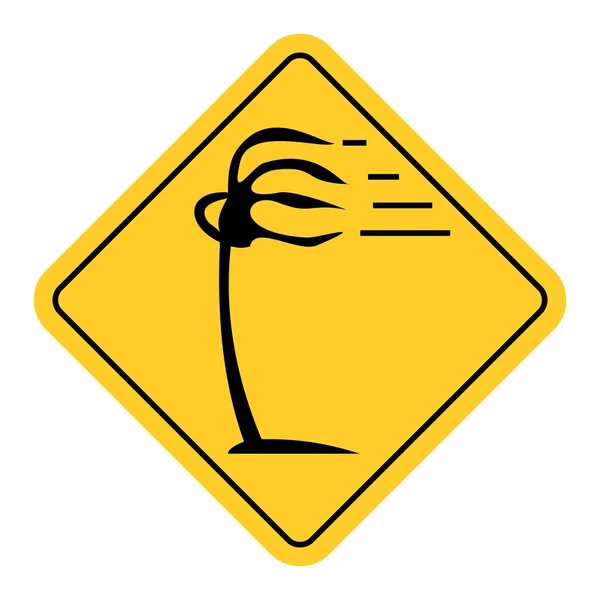 Větrná dopravní značka — Stockový vektor