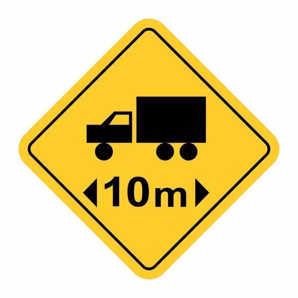 Camión longitud máxima señal de tráfico — Archivo Imágenes Vectoriales