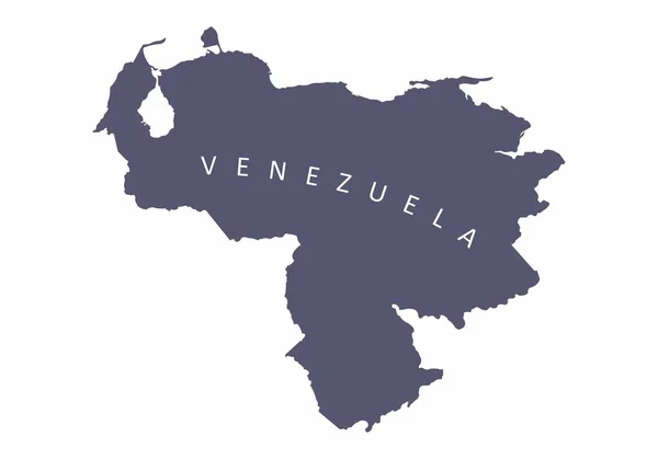 委内瑞拉剪影地图 — 图库矢量图片