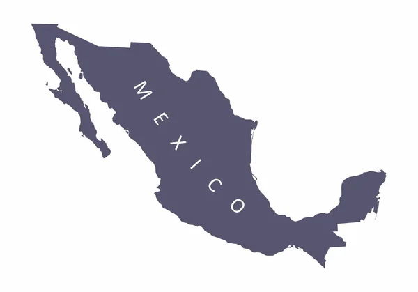 Messico silhouette mappa — Vettoriale Stock
